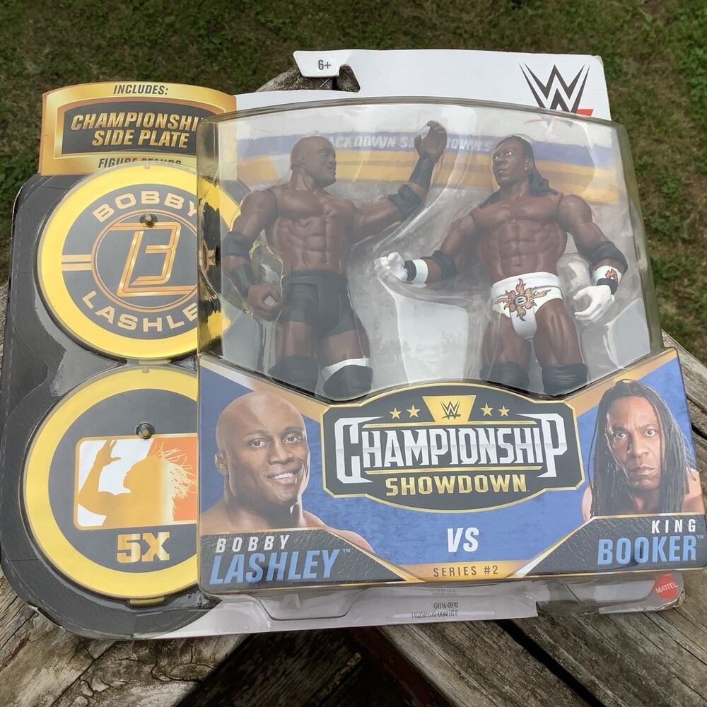 WWE Championship Showdown Bobby Lashley vs King Booker 2-Pack Side Plates New